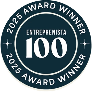 Entreprenista 100 Award Winner 2025, awarded to New U Women's Clinic & Aesthetics